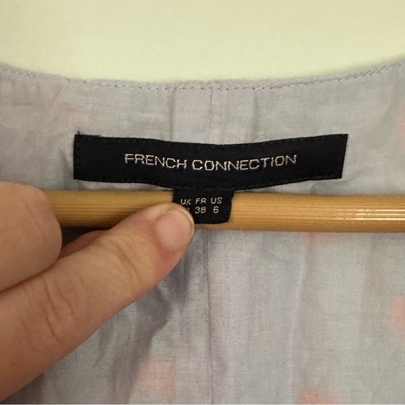 French Connection Light Blue and Pink embroidered Dress - Picture 3 of 4
